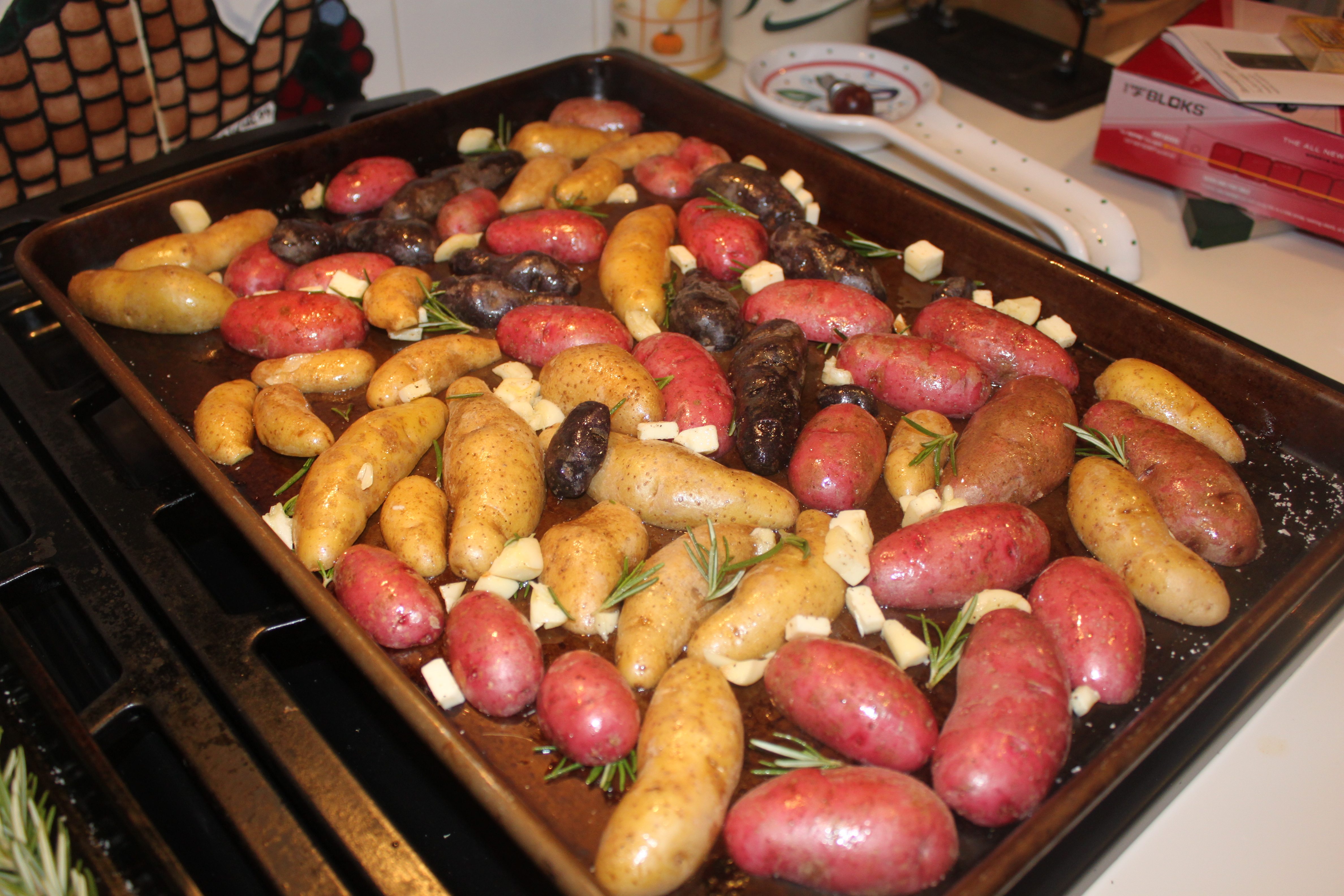 Herbed Chicken with Roasted Asparagus and Fingerlings
