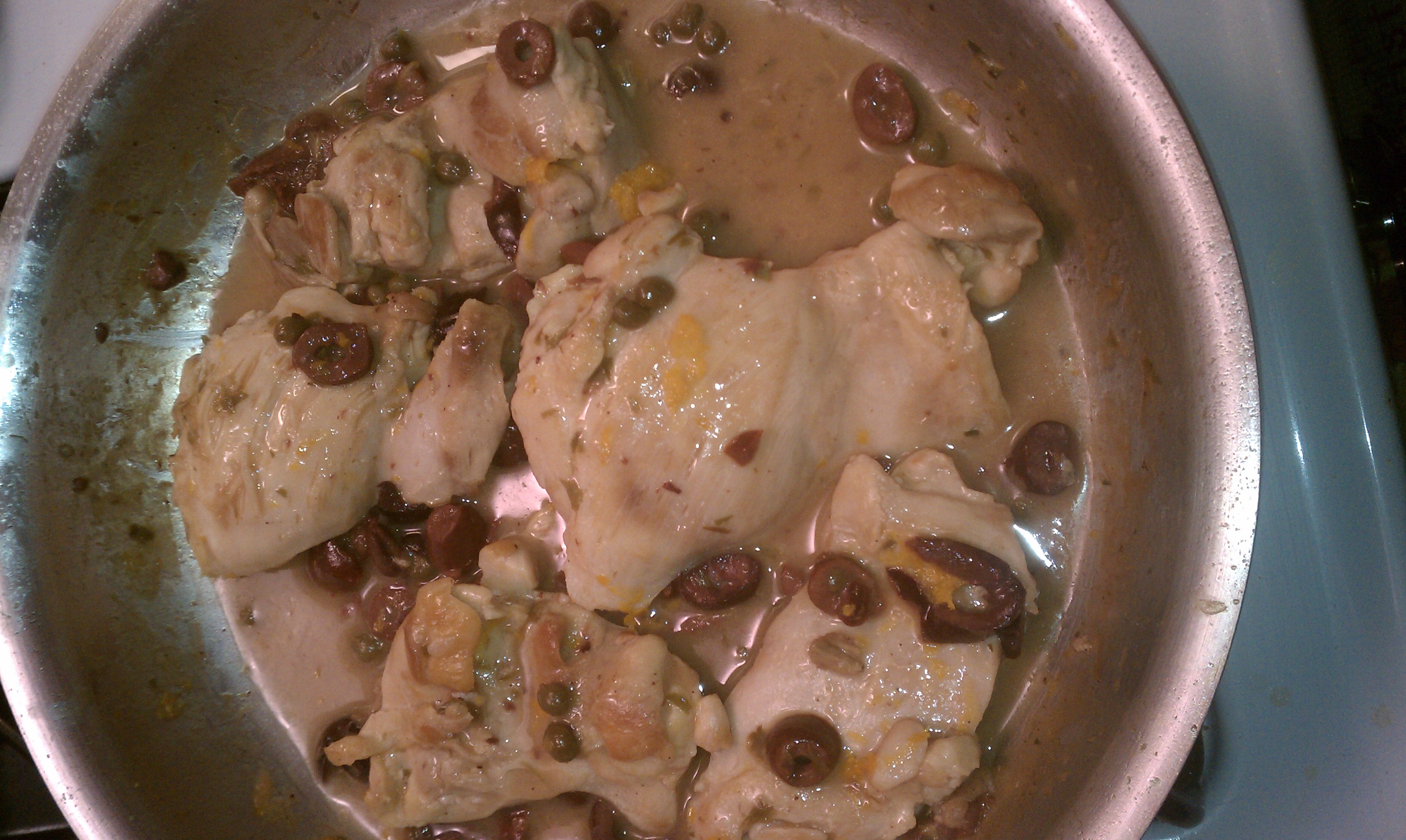 Chicken Thighs Glazed with Meyer Lemon and Kalamata Olives