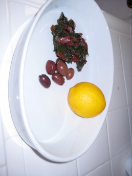 Red Chard with Olives and Lemon
