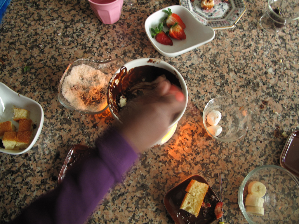 Lamington a la Fondue