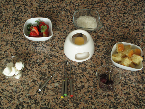 Lamington a la Fondue
