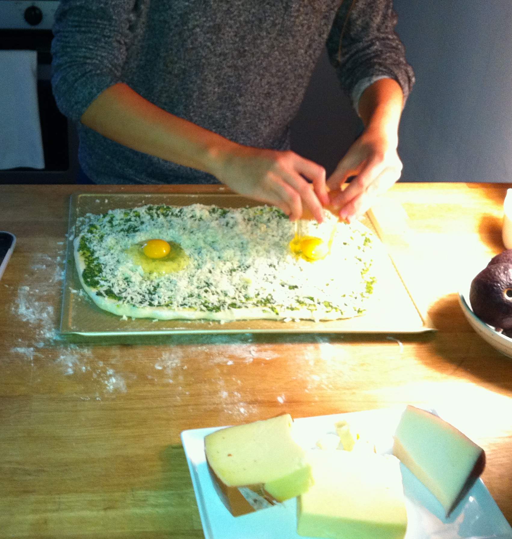 Pesto & Egg Pizza