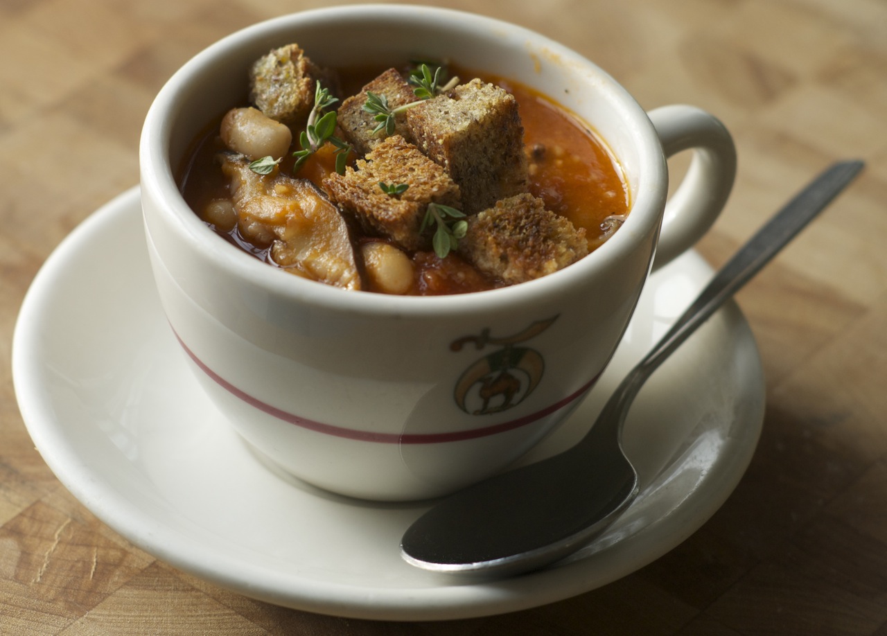 White Bean and Shiitake Soup
