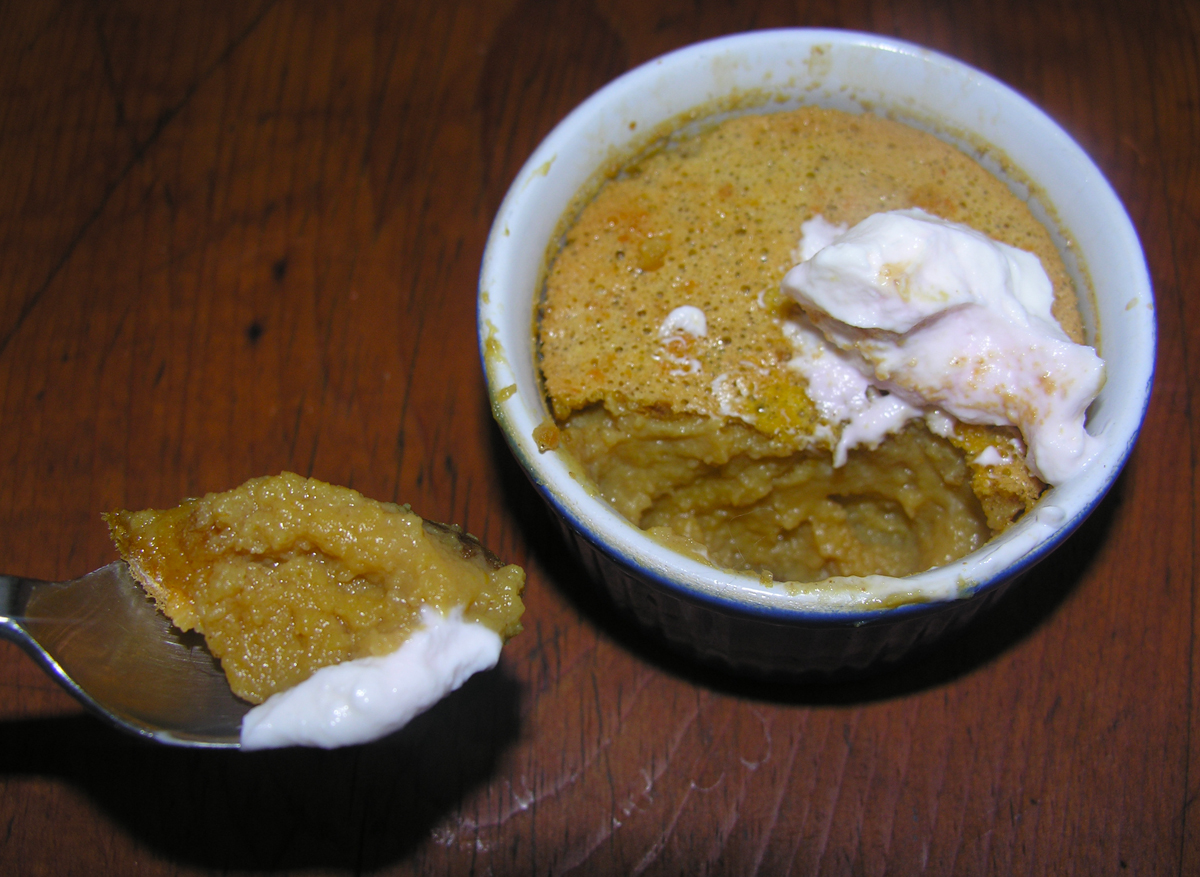 Maple, Meyer, and Muscovado Baked Pudding