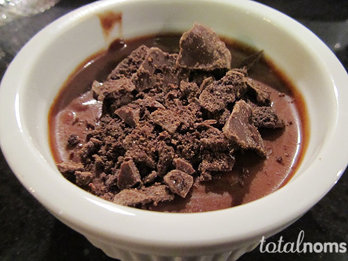 Chocolate Pudding with Crushed Chocolate Mint Cookie Topping