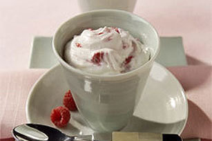 Raspberries with White Chocolate Mousse