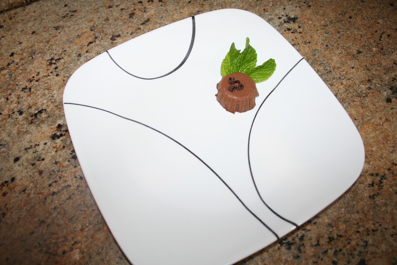 Mocha-mint Irish cream panna cotta