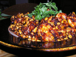 Shrimp with Red Chile and Piñon Nuts