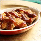 Sweet Potato Bread Pudding W/Cinnamon Caramel Sauce