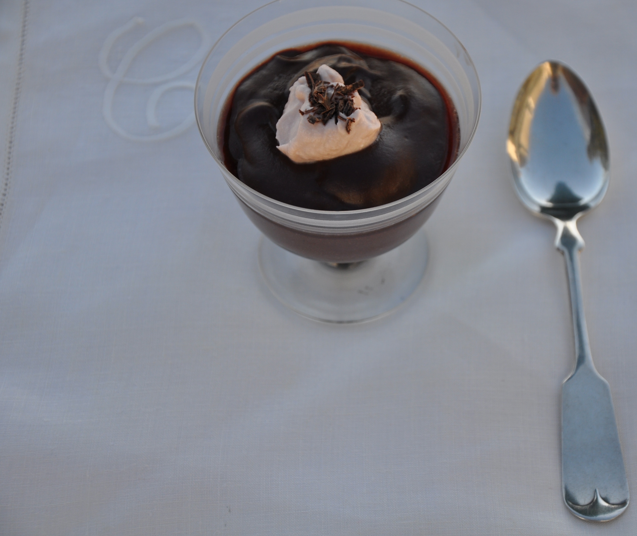 Chocolate Pudding with Spiced Port and Figs
