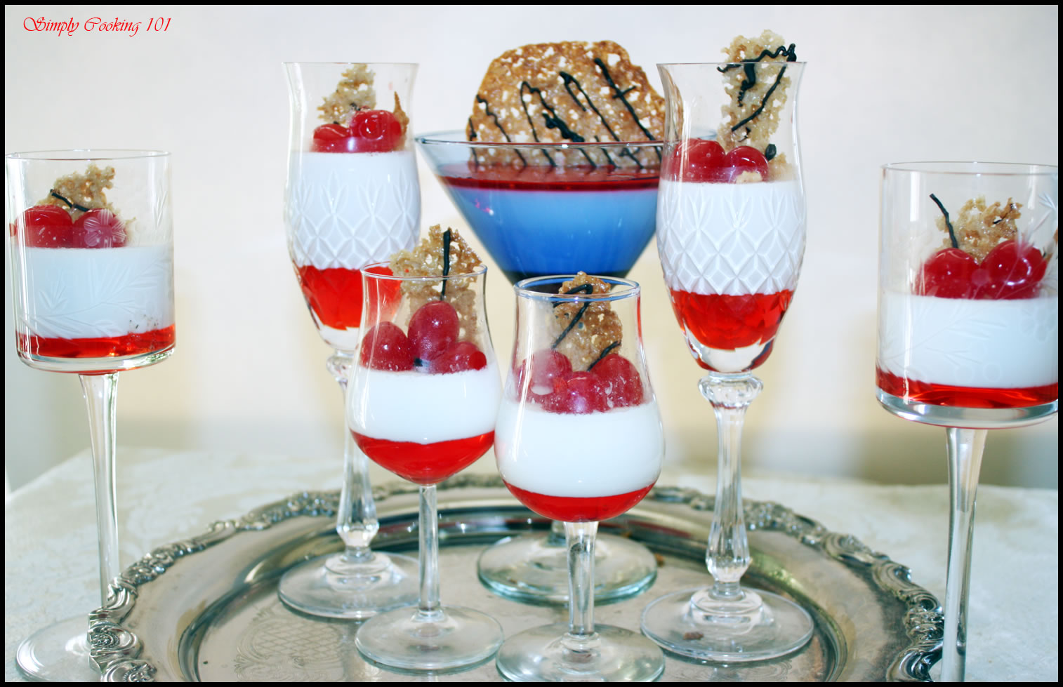 Maraschino Cherry Panna Cotta