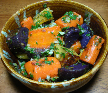 Roasted Vegetable Salad with Chimichurri Sauce