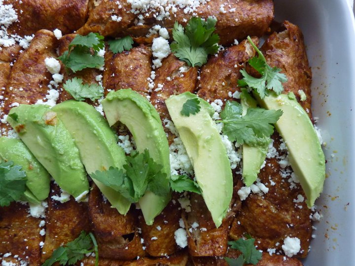 Potato and Carrot Enchiladas