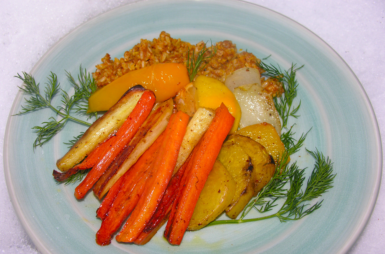 Roast carrots with a few pals