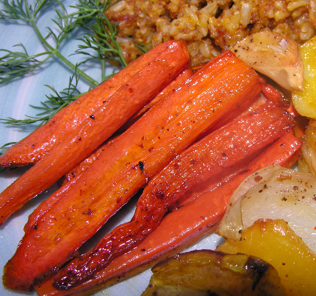 Roast carrots with a few pals