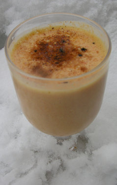 Spiced maple carrot lassi: iced or warm