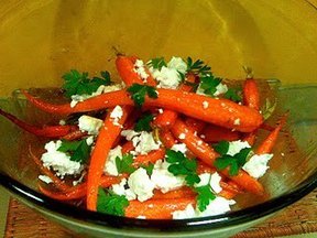 Roasted Carrots with Honey, Cumin and Feta