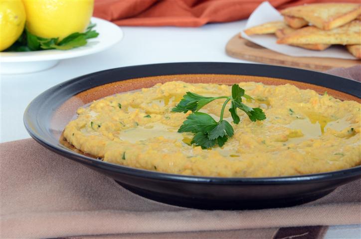 Roasted Carrot Red Lentil Dip