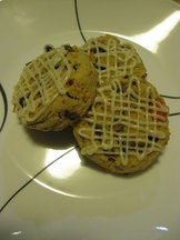 Carrot cake cookies with orange-cream cheese icing