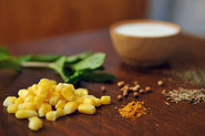 Buttermilk Corn Soup with Curry & Mint