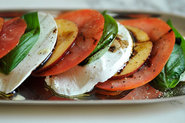Tomato, nectarine and mozzarella salad