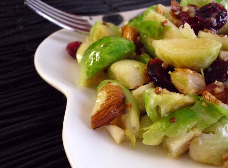Warm Brussels Sprouts Salad with Honey-Dijon Vinaigrette