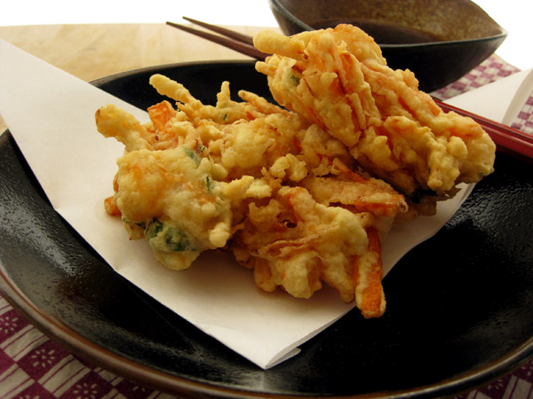 Carrot and Shrimp Kakiage (mixed tempura)
