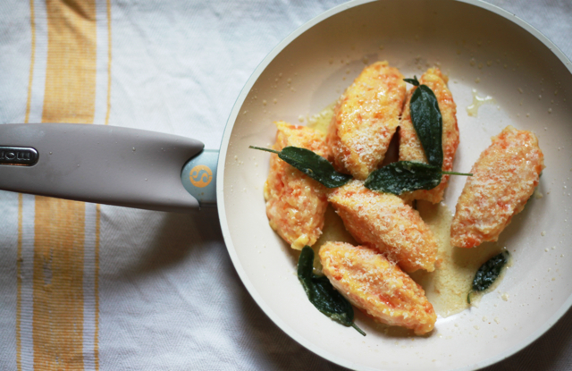 Carrot Gnocchi with Butter and Sage Sauce