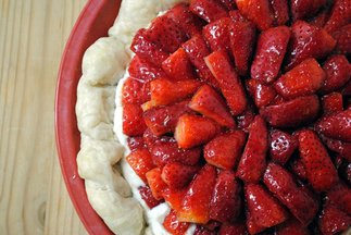 Israeli Winter Strawberry Ricotta Tart