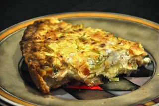 Smoked Salmon Quiche with Goat Cheese and Leeks