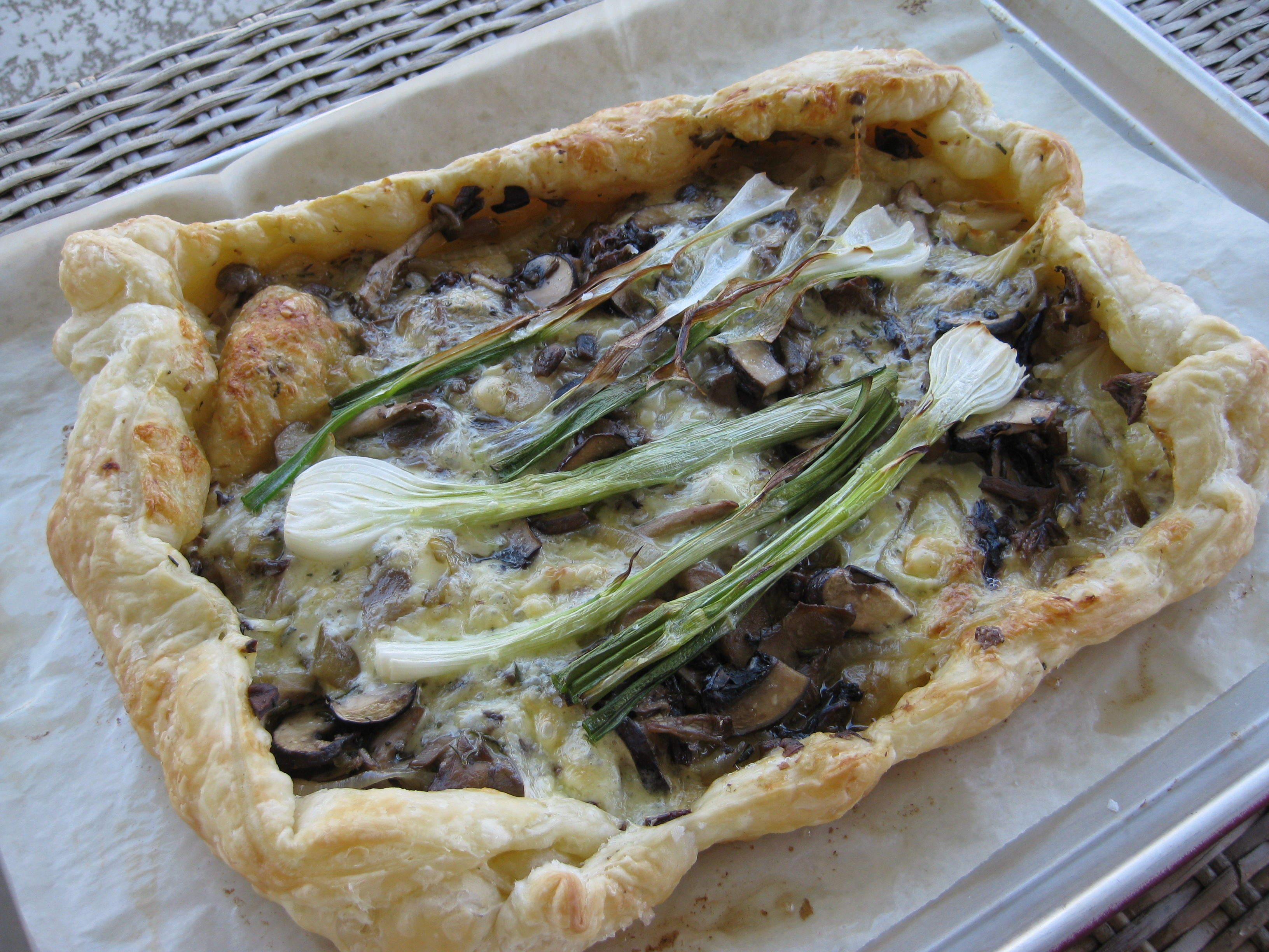 Wild Mushroom Onion Galette with Brie