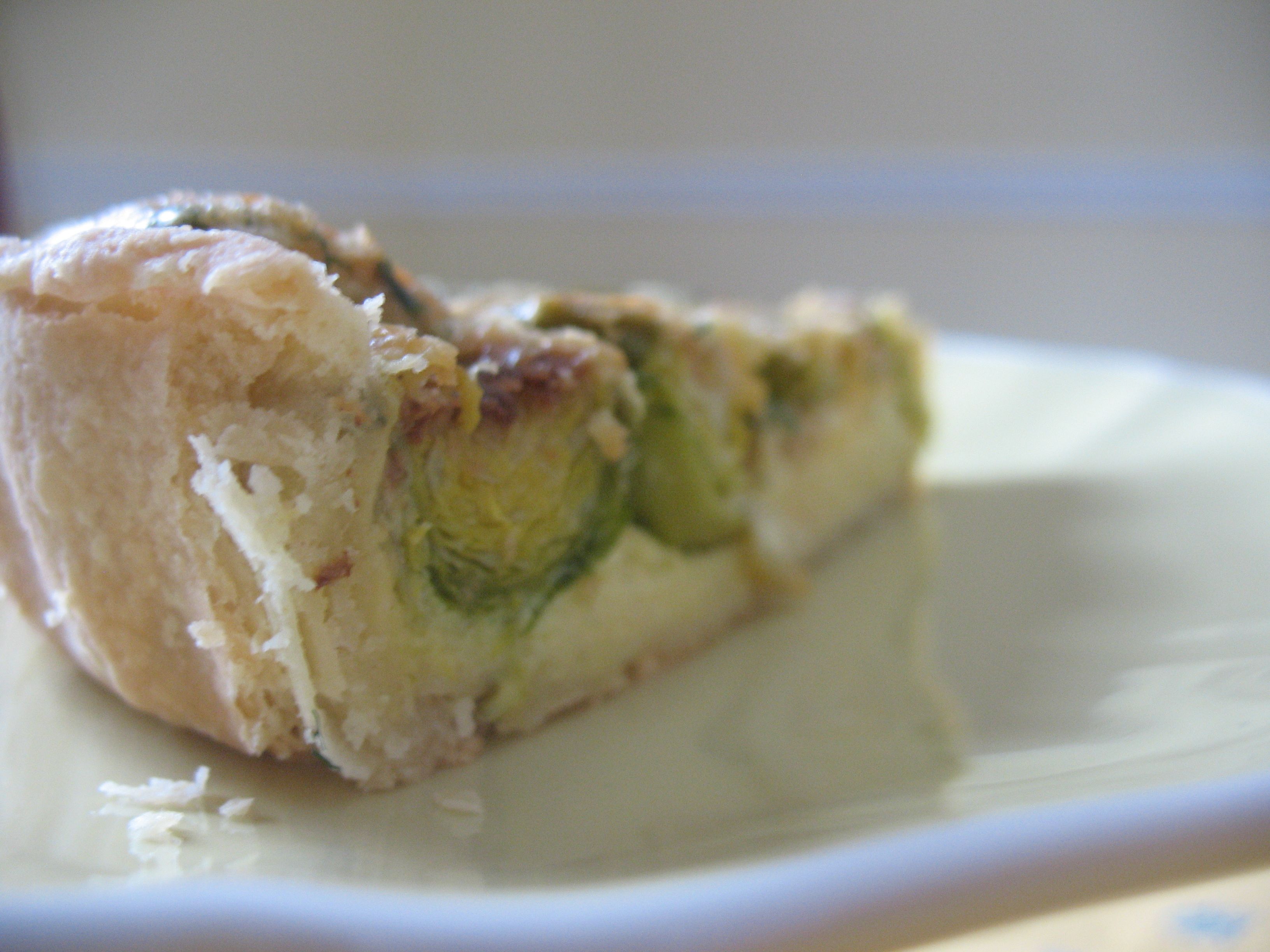 Parisian Breakfast: Quiche with Brussels Sprouts, Shallots, and Dill
