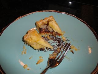 Orange Scented Almond Tart with Apples and Prune Jam