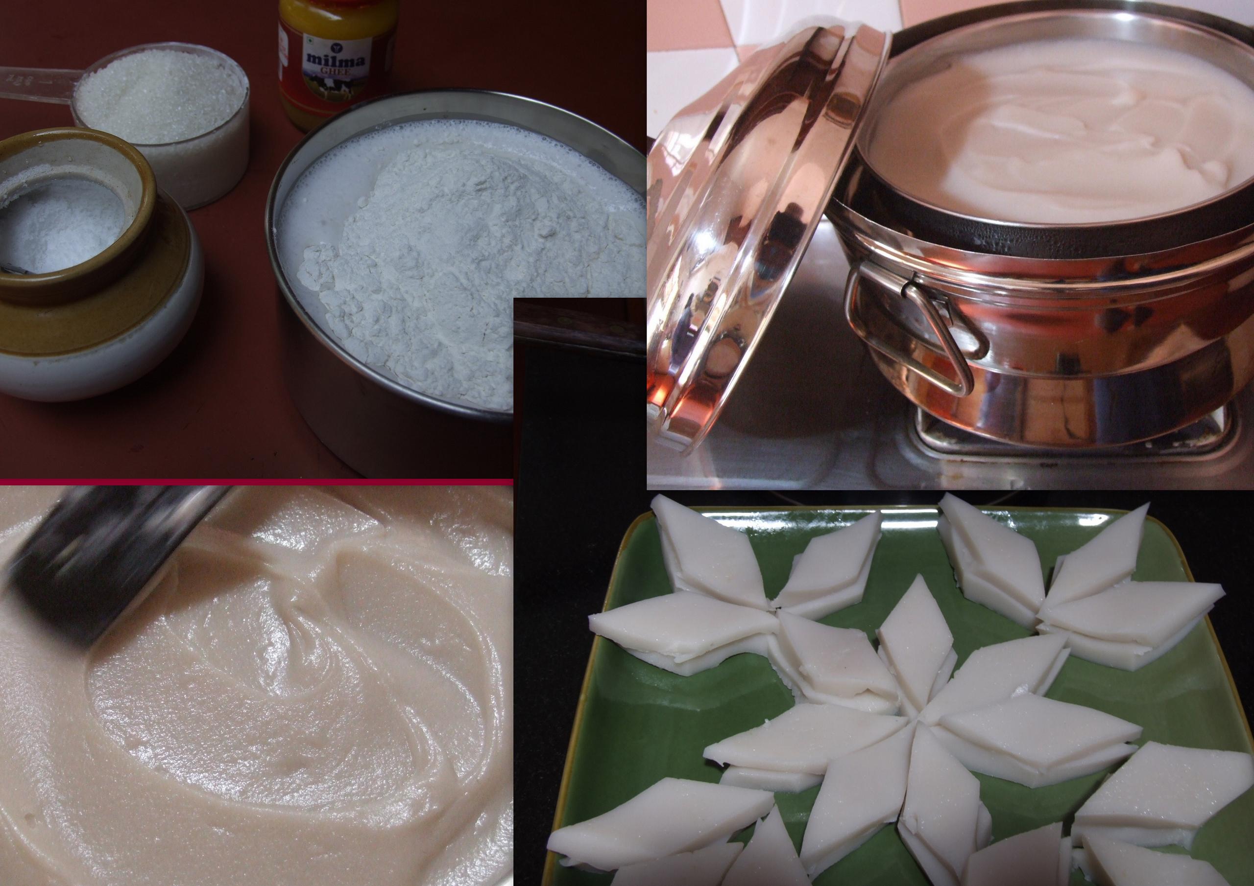 Kinnathappam (a coconut dessert)Steamed Pancake