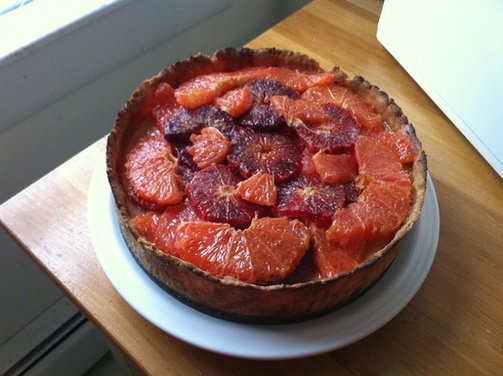Buttermilk Tart with Star Anise Citrus Brulee