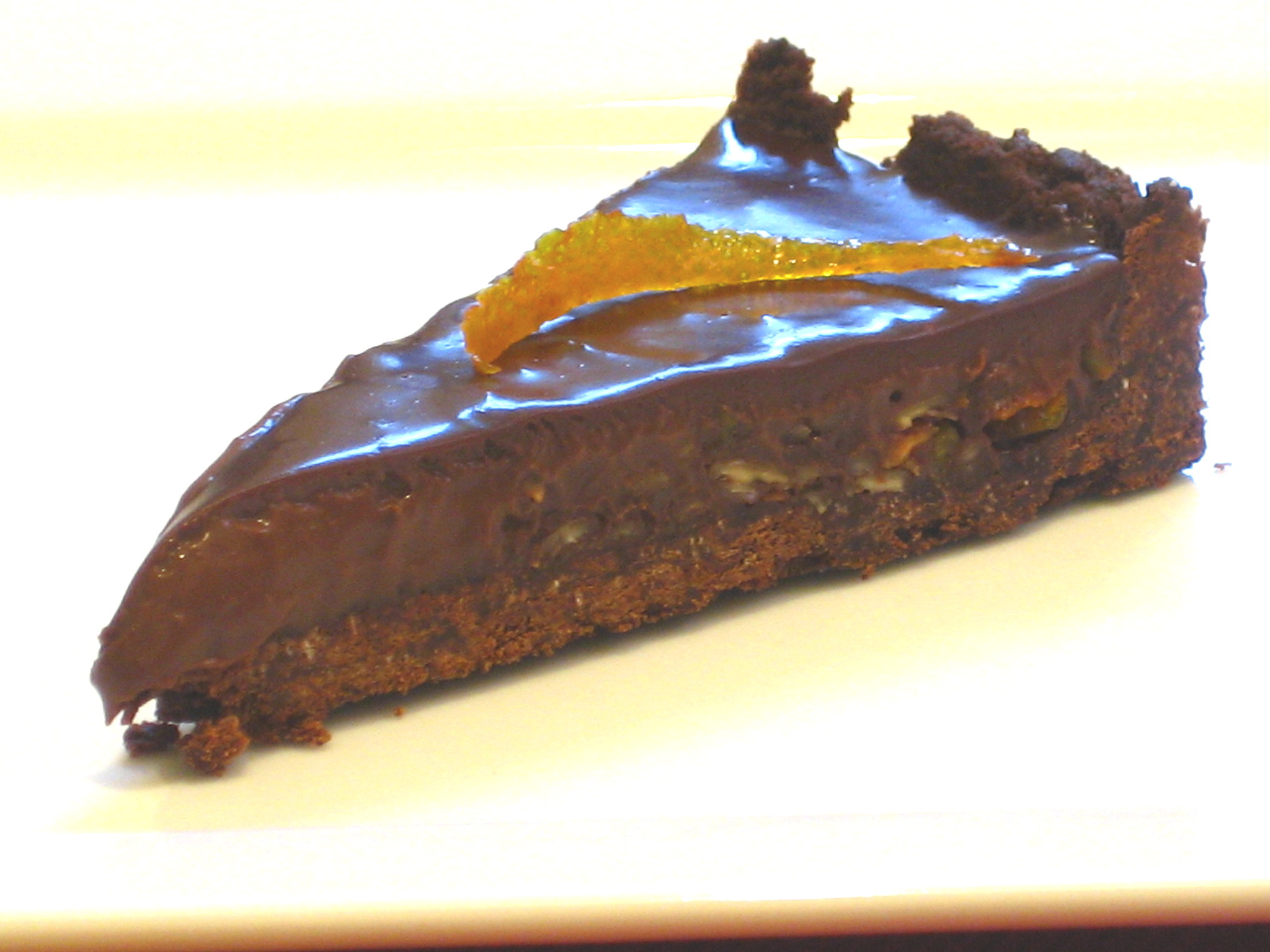 Dark Chocolate & Candied Orange Tart