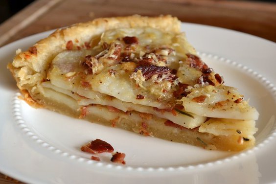 Potato Tart with Gruyere, Bacon, and Rosemary