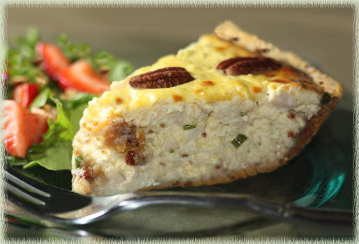 Chicken-Pecan Quiche