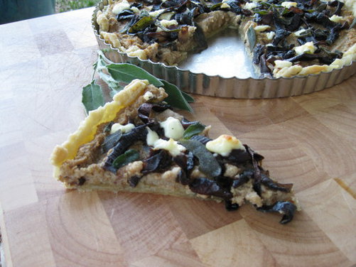 Roasted Cauliflower, Caramelized Onion & Crispy Sage Tart 