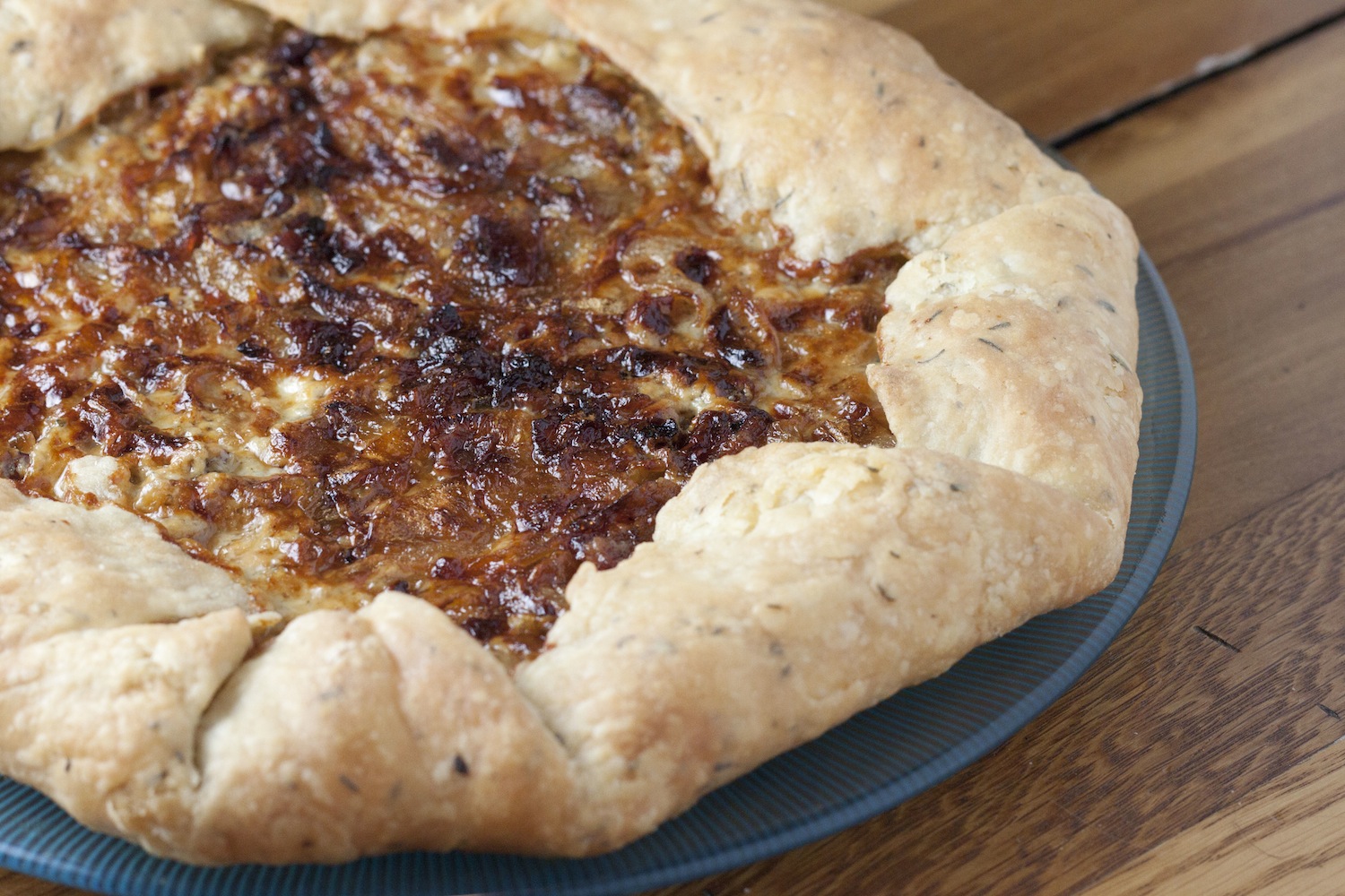 Rich Blue Cheese, Caramelized Onion and Bacon Galette