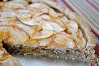 Apple, apple butter and cheese crostata