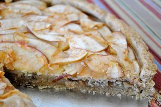 Apple, apple butter and cheese crostata