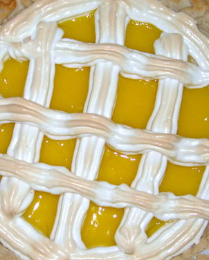 Meyer Lemon Meringue Lattice Tart