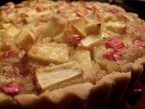 Apple Rhubarb Brown Butter Tart