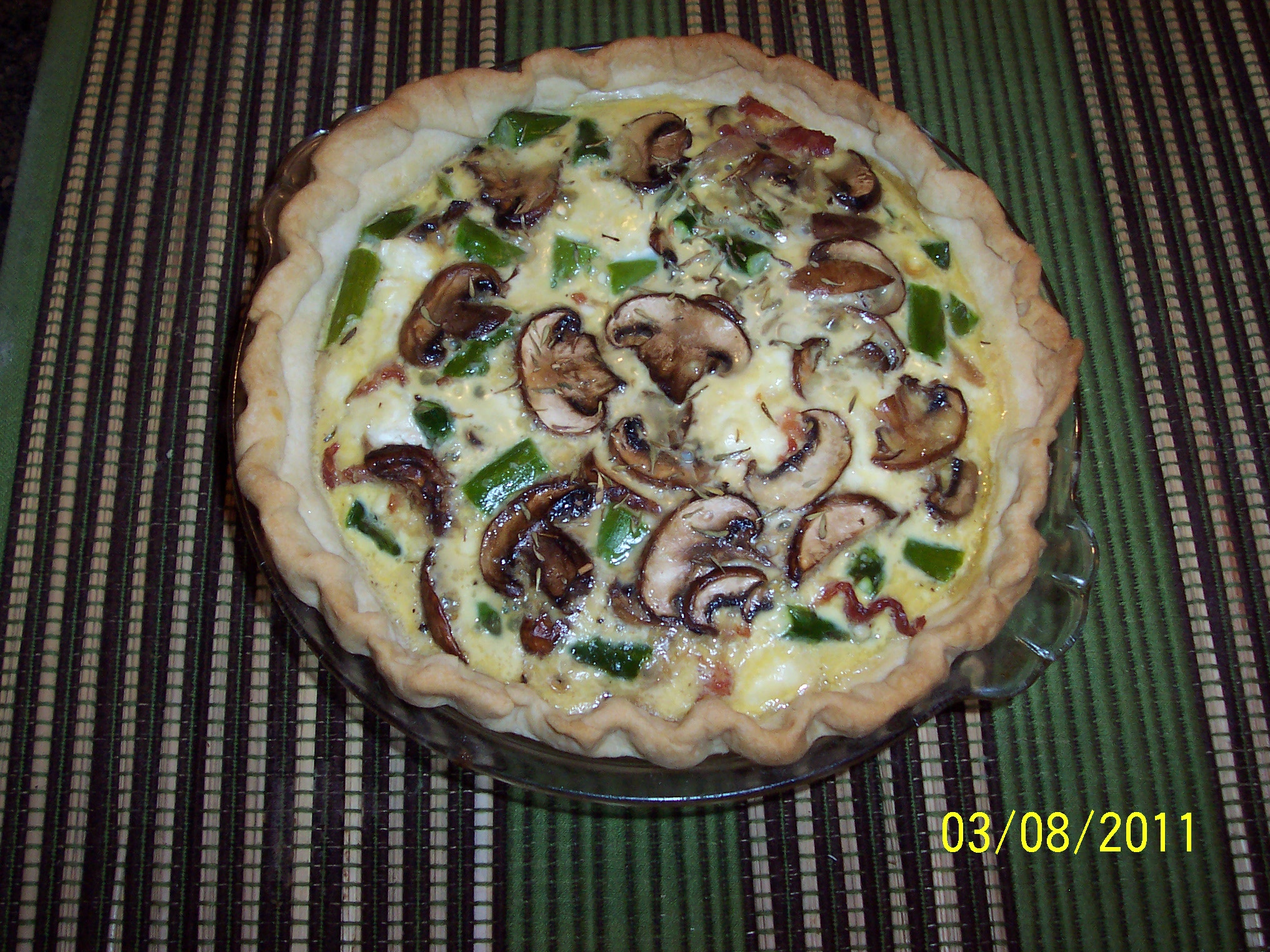 Baby Bella Asparagus Quiche with Goat Cheese