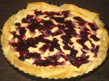 Bosc Pear Cream Cheese Tart with Berries
