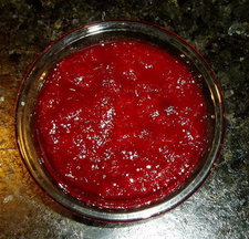 Cranberry Sauce with Apples and Japanese Pickled Ginger