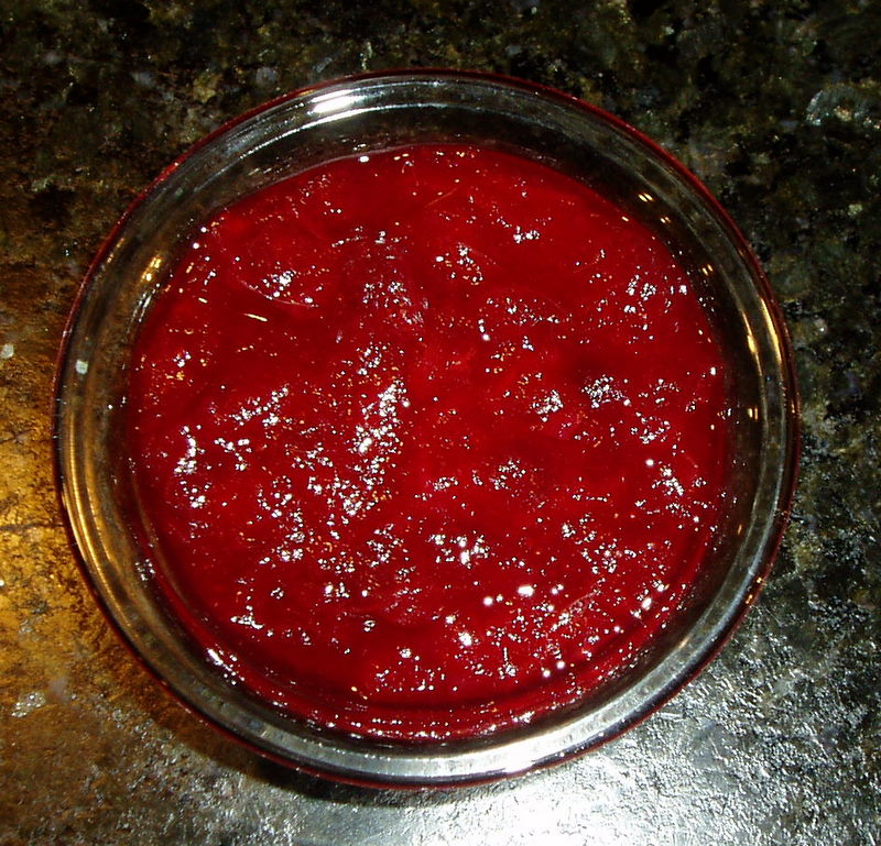 Cranberry Sauce with Apples and Japanese Pickled Ginger