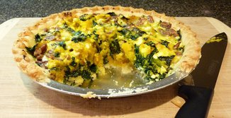 Roasted Kabocha Squash and Kale Tart