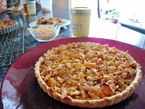 ALMOND, ORANGE, AND DRIED APRICOT TART